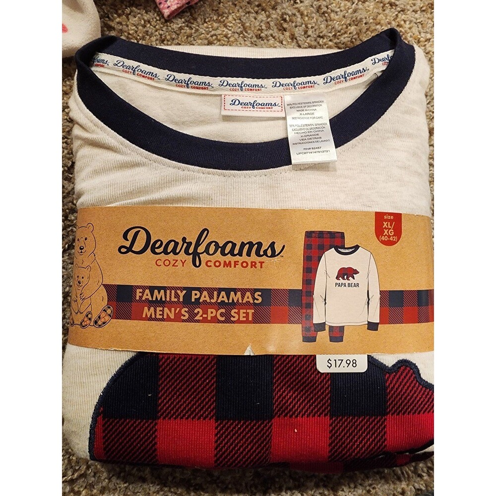 Mens XL Cozy Pajamas NEW Family Jammies